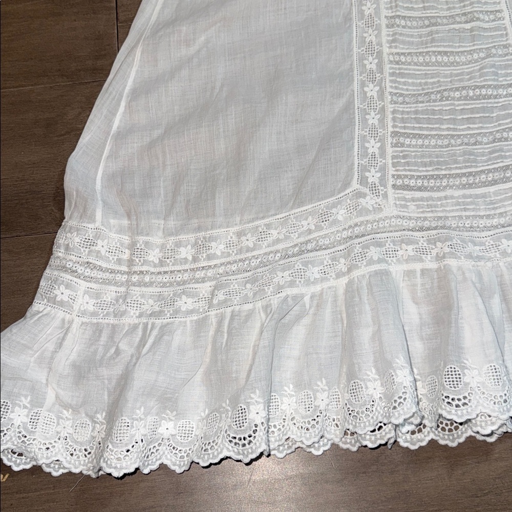 Antique Edwardian Christening Gown Hand Embroidered Lace Heirloom Gown - Picture 5 of 9